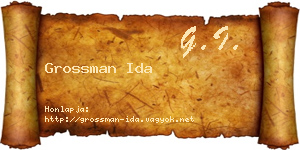 Grossman Ida névjegykártya